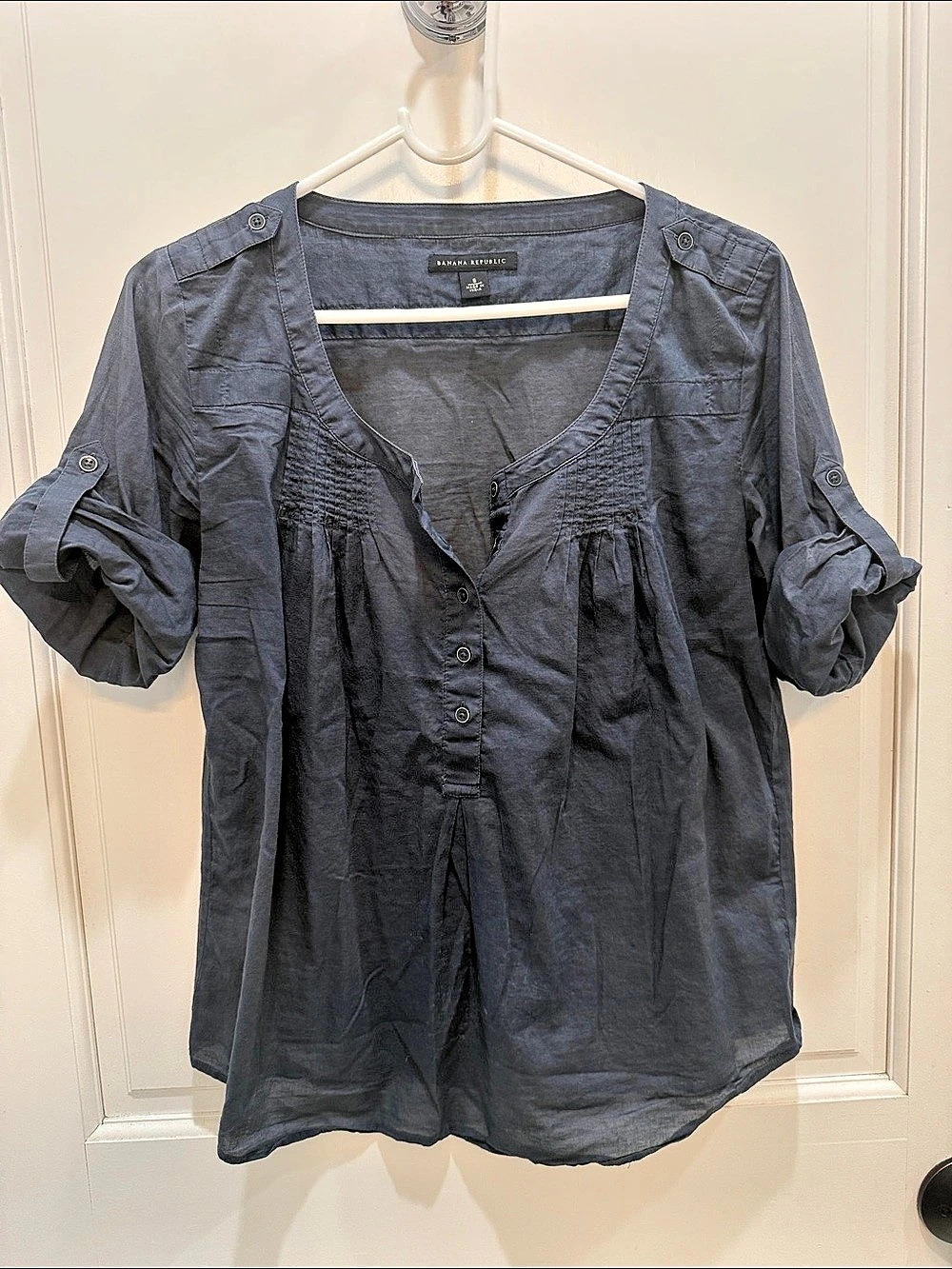 Banana Republic navy Blouse Size Small Like New